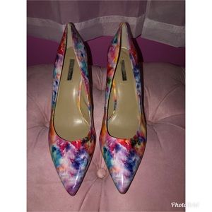 Paint Splatter Pointy Toe Heels